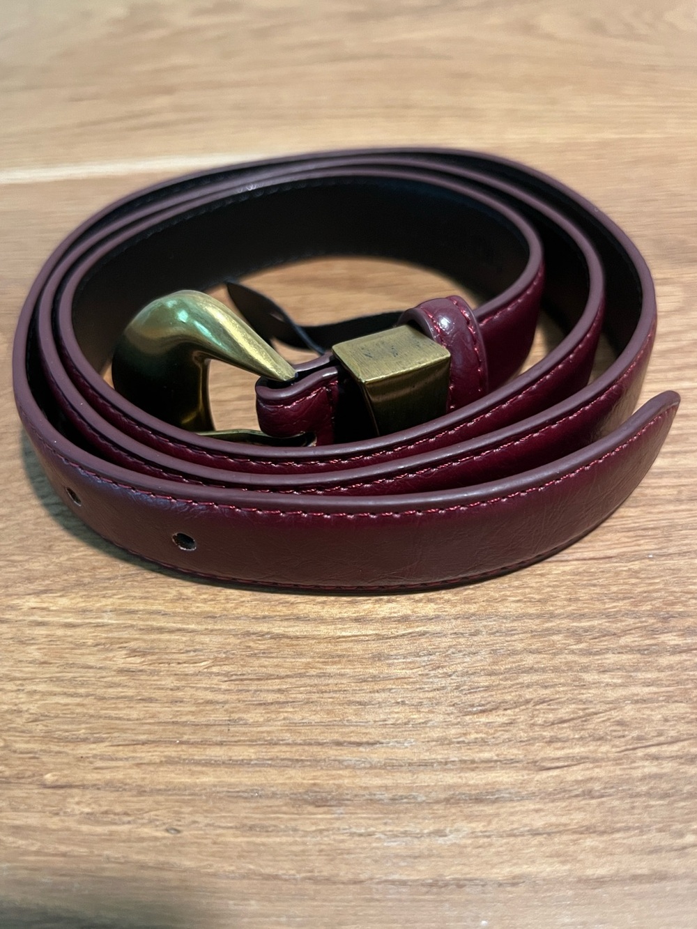 8 Other Reasons Harper Burgundy Statement Buckle Belt 1X/2X NWT